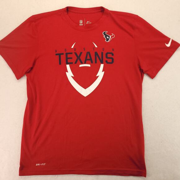 Nike Houston Texans Graphic Short Sleeve Football T Shirt Mens Size M Red - Picture 2 of 9